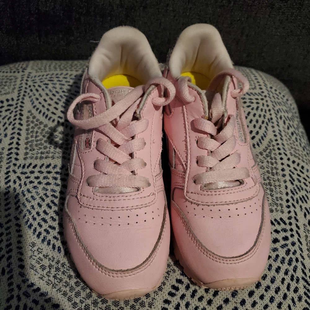Pink Reebok sneakers size 12